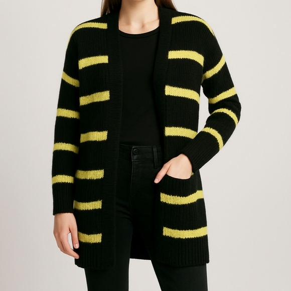 NWT Joe Boxer Long Knit Cardigan Pockets Academia Size M - Picture 1 of 8